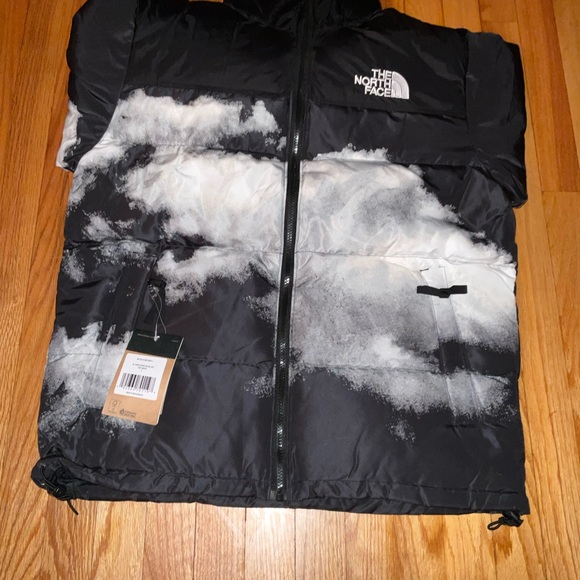 The North Face 700 Printed 92 Retro Anniversary Nuptse Puffer Jacket black/white - Picture 4 of 5